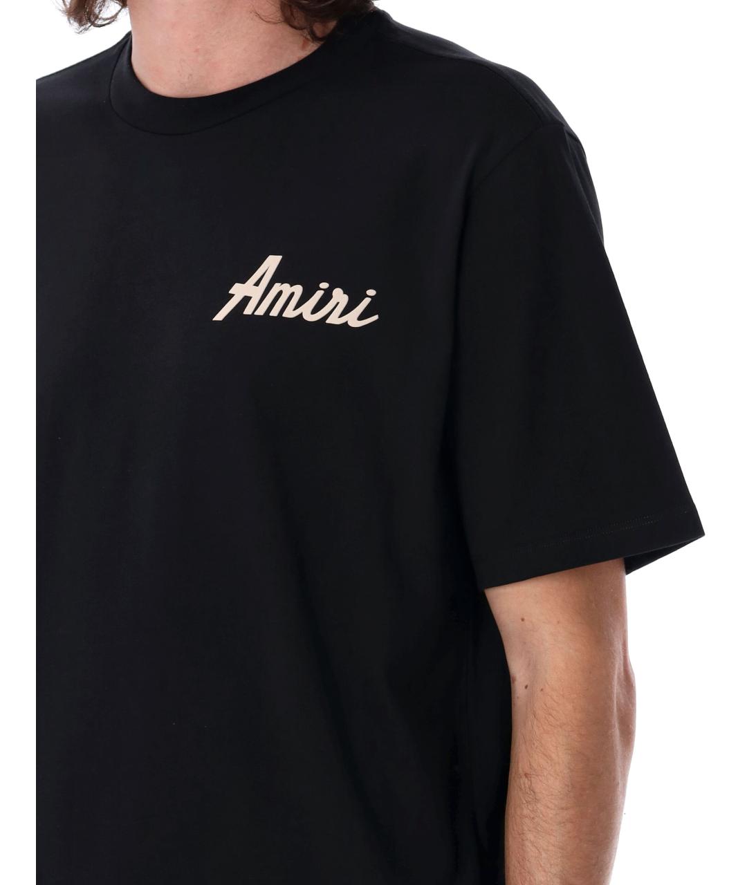 AMIRI Черная хлопковая футболка, фото 4