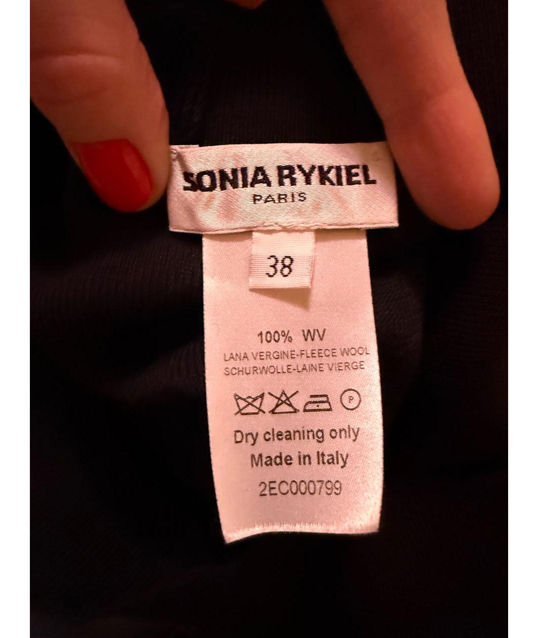 SONIA RYKIEL Черная шерстяная юбка макси, фото 3