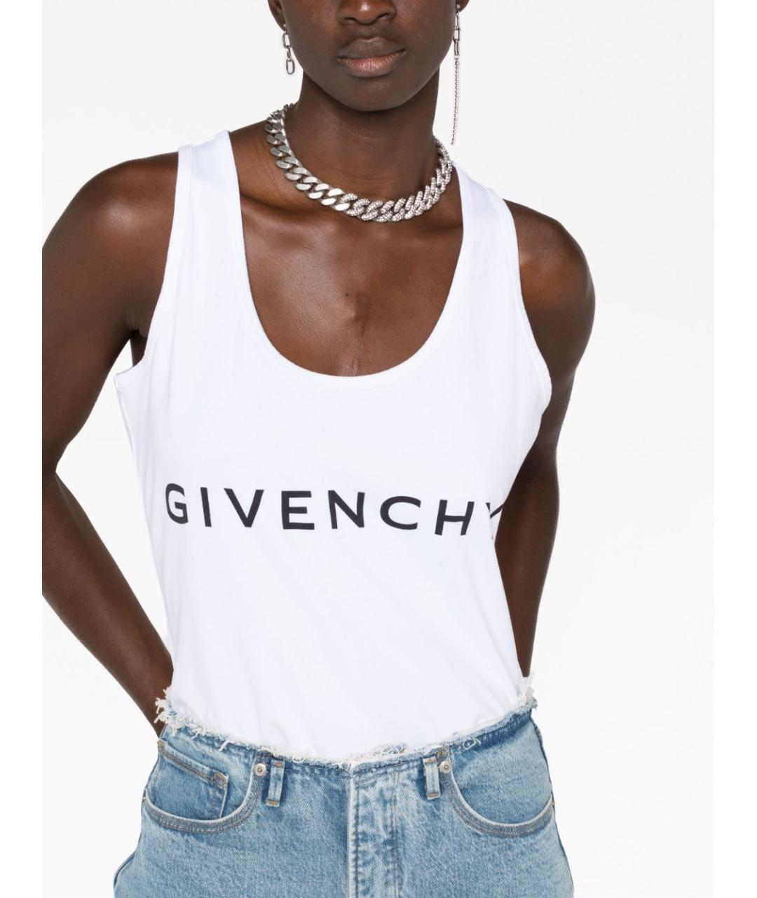 GIVENCHY Белая хлопковая майка, фото 3