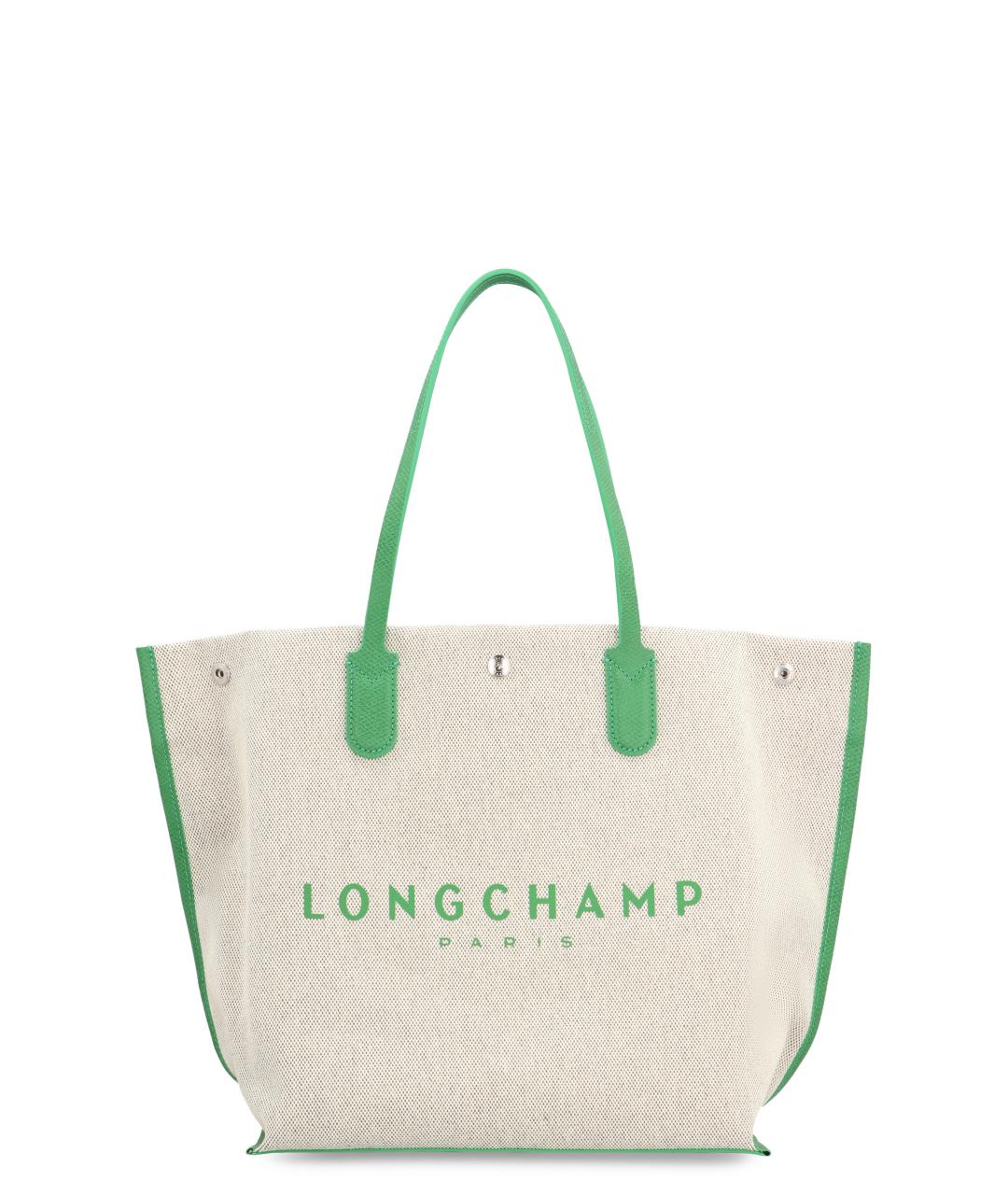 LONGCHAMP Бежевая хлопковая сумка тоут, фото 1