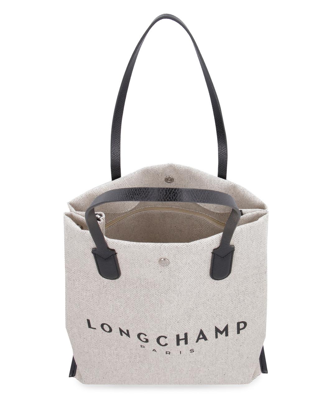 LONGCHAMP Бежевая хлопковая сумка тоут, фото 5