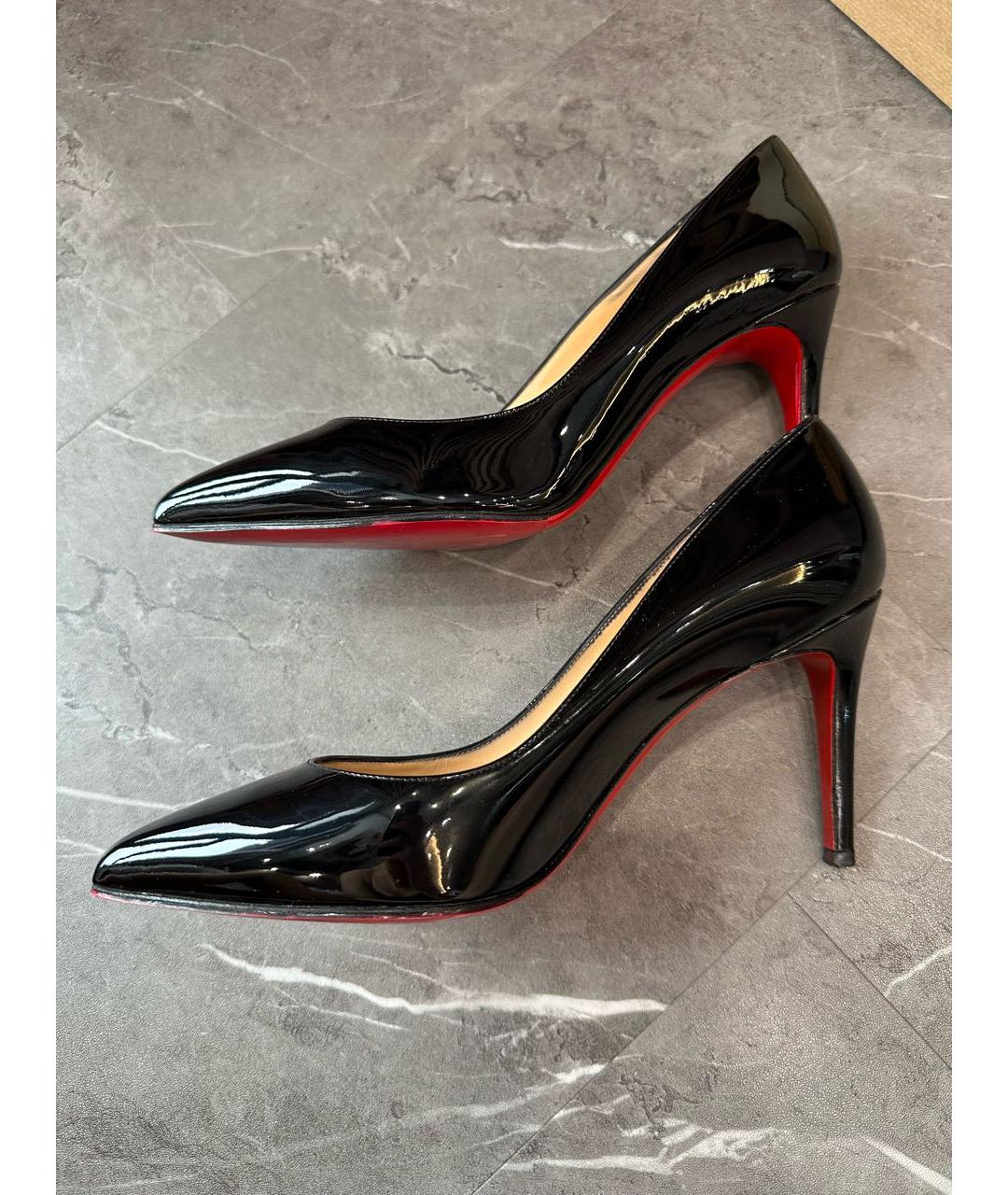 CHRISTIAN LOUBOUTIN Черные туфли из лакированной кожи, фото 9