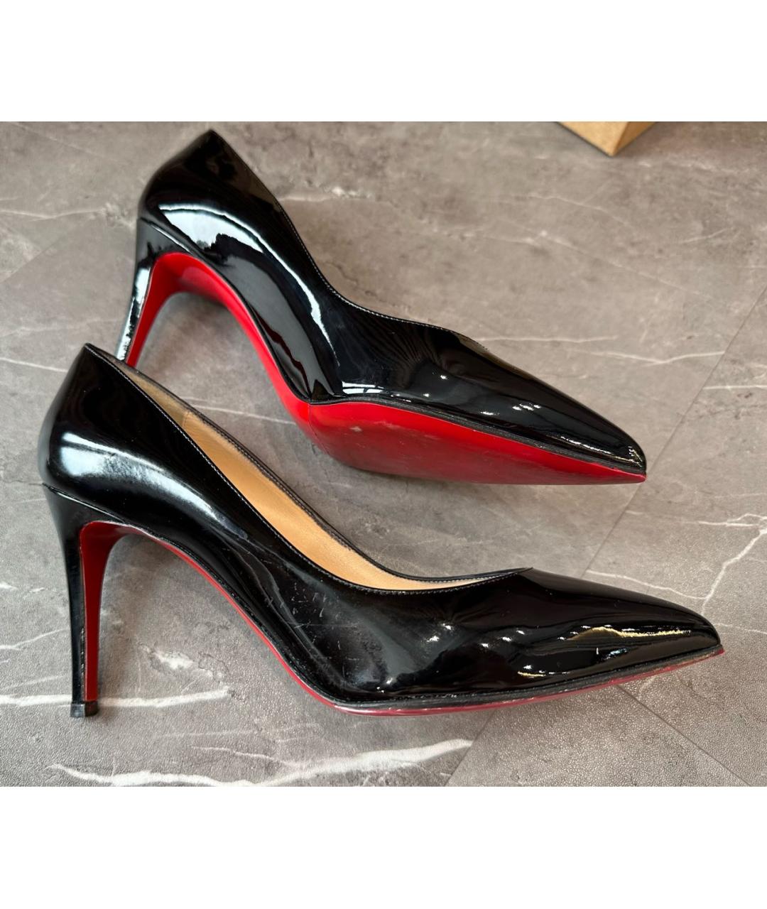 CHRISTIAN LOUBOUTIN Черные туфли из лакированной кожи, фото 8