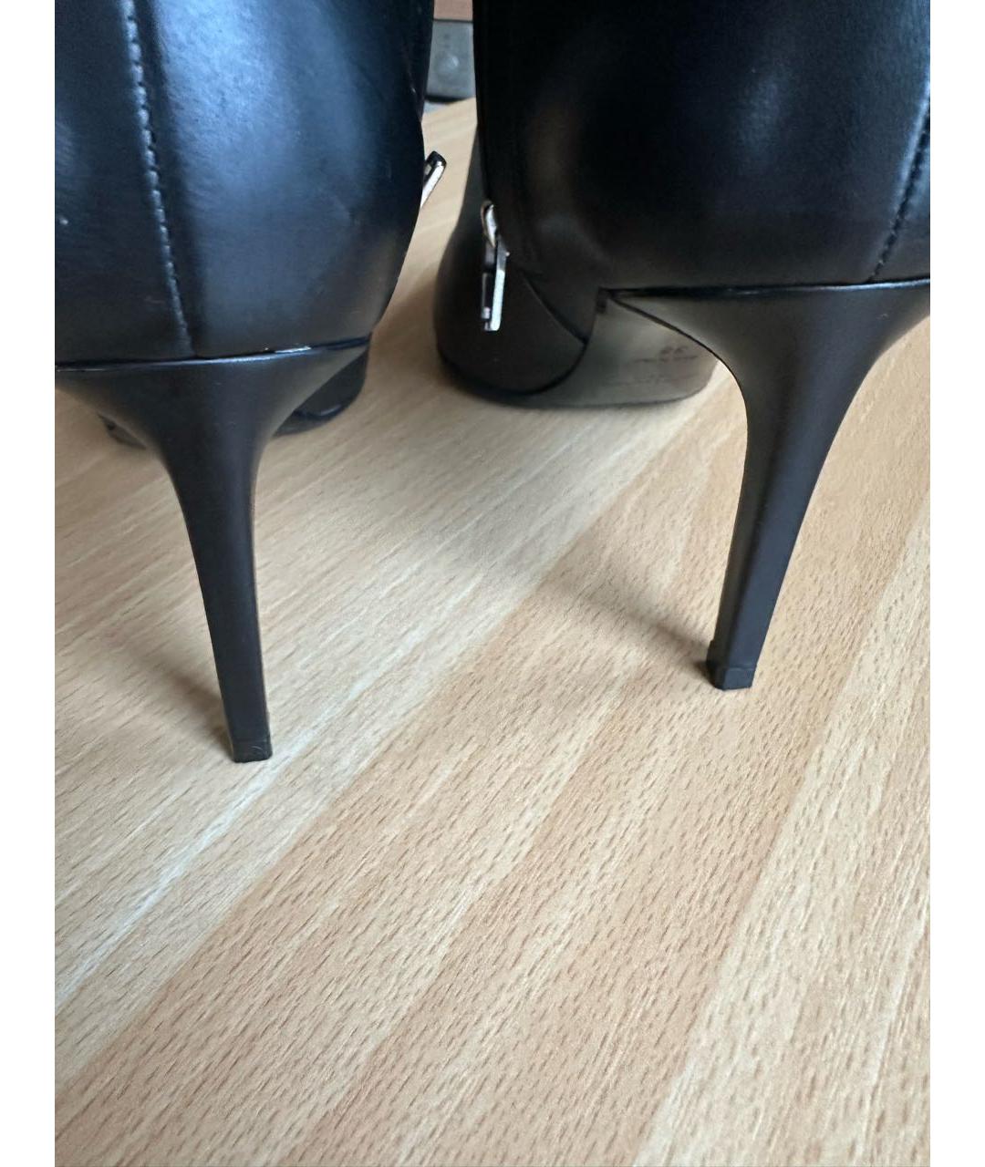 SAINT LAURENT Черные кожаные ботильоны, фото 7