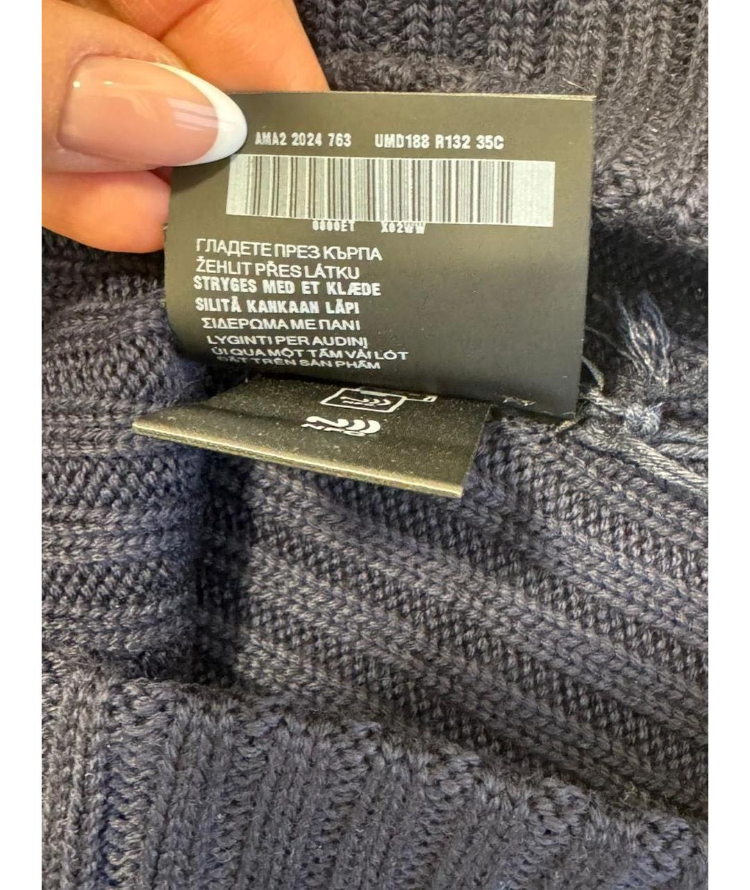 PRADA Темно-синяя шерстяная шапка, фото 4