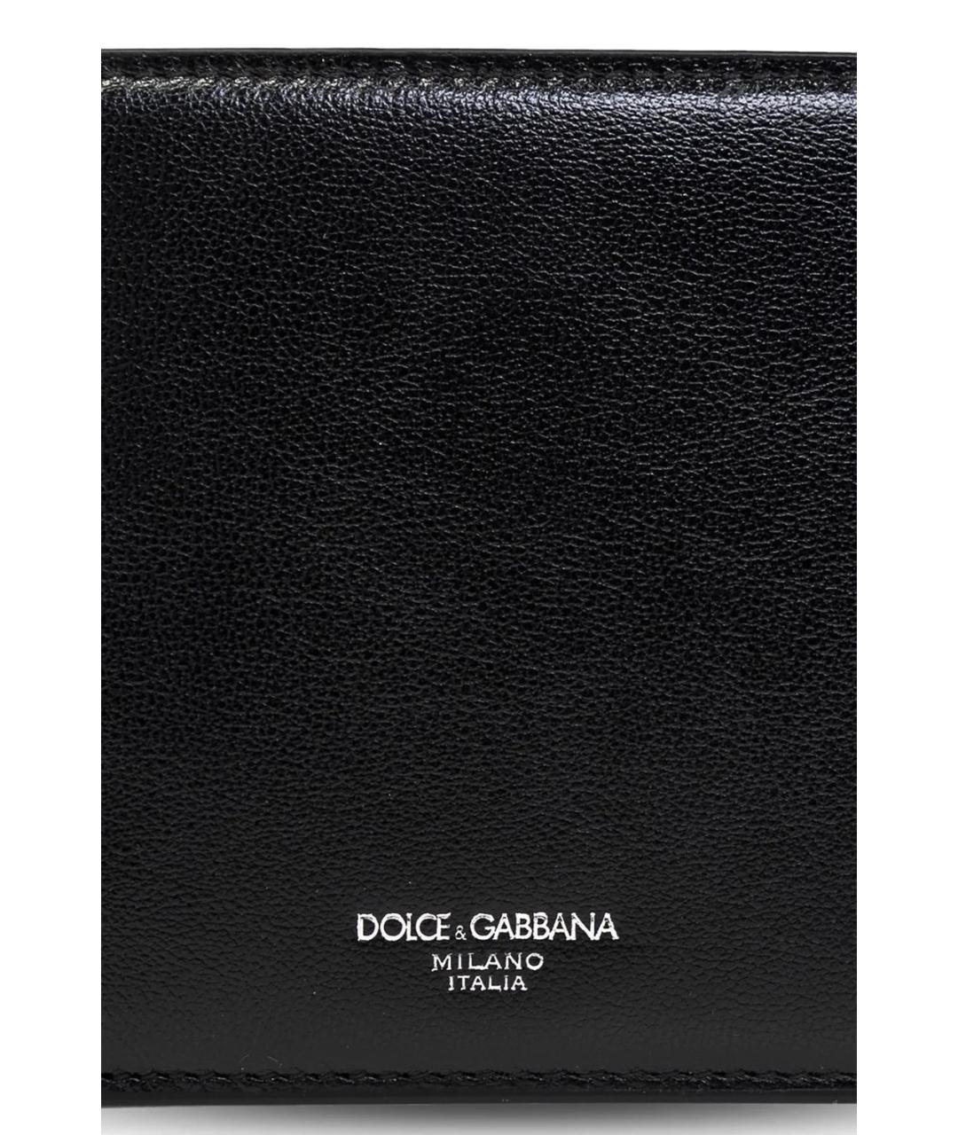 DOLCE&GABBANA Черный кожаный кошелек, фото 5