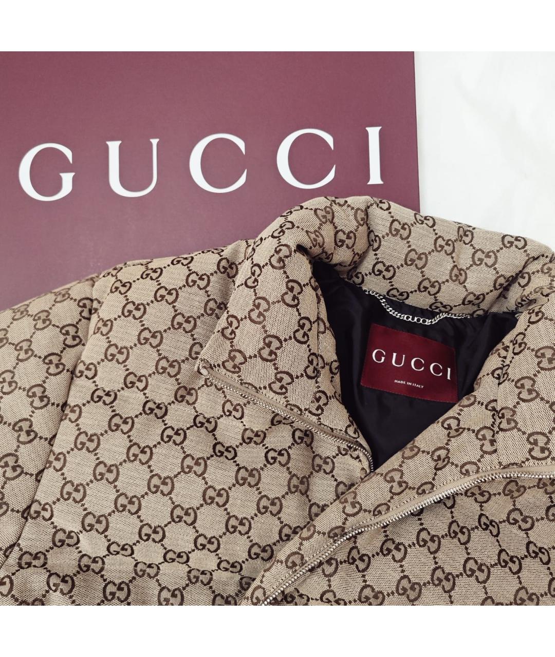 GUCCI Бежевый пуховик, фото 3