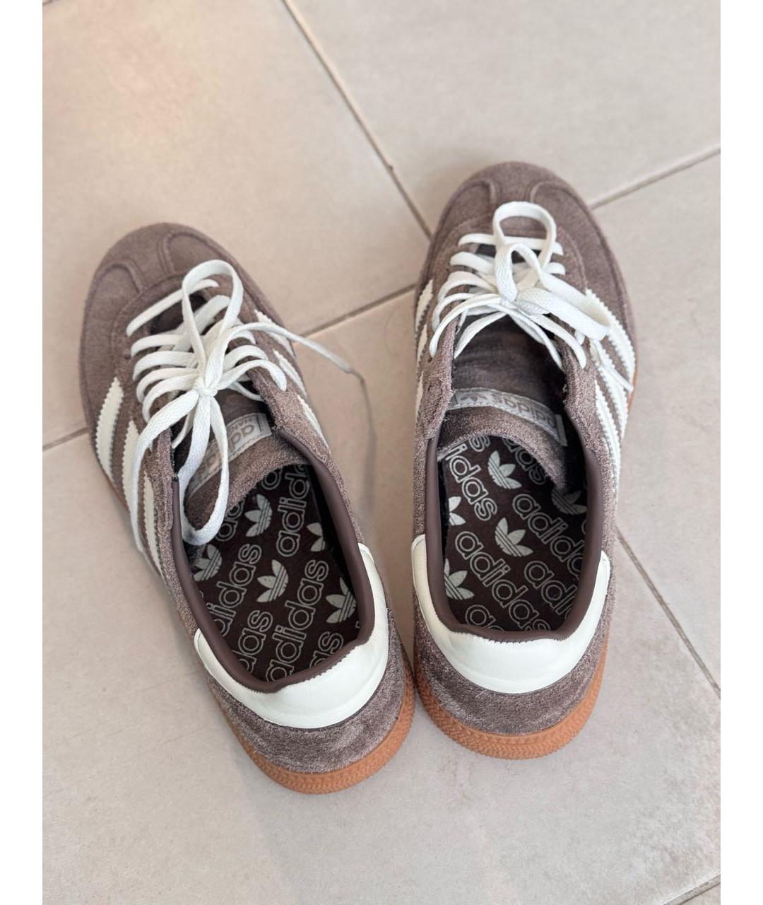 ADIDAS Коричневые замшевые низкие кроссовки / кеды, фото 3