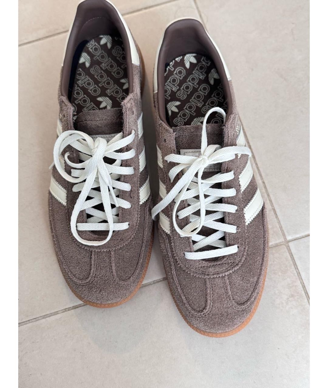 ADIDAS Коричневые замшевые низкие кроссовки / кеды, фото 2