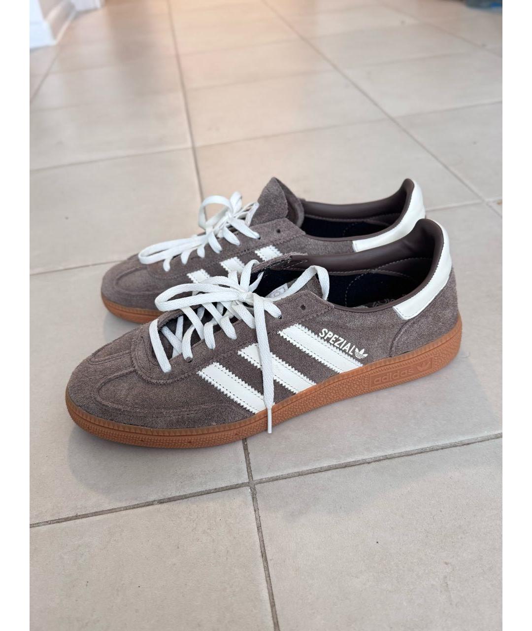 ADIDAS Коричневые замшевые низкие кроссовки / кеды, фото 7