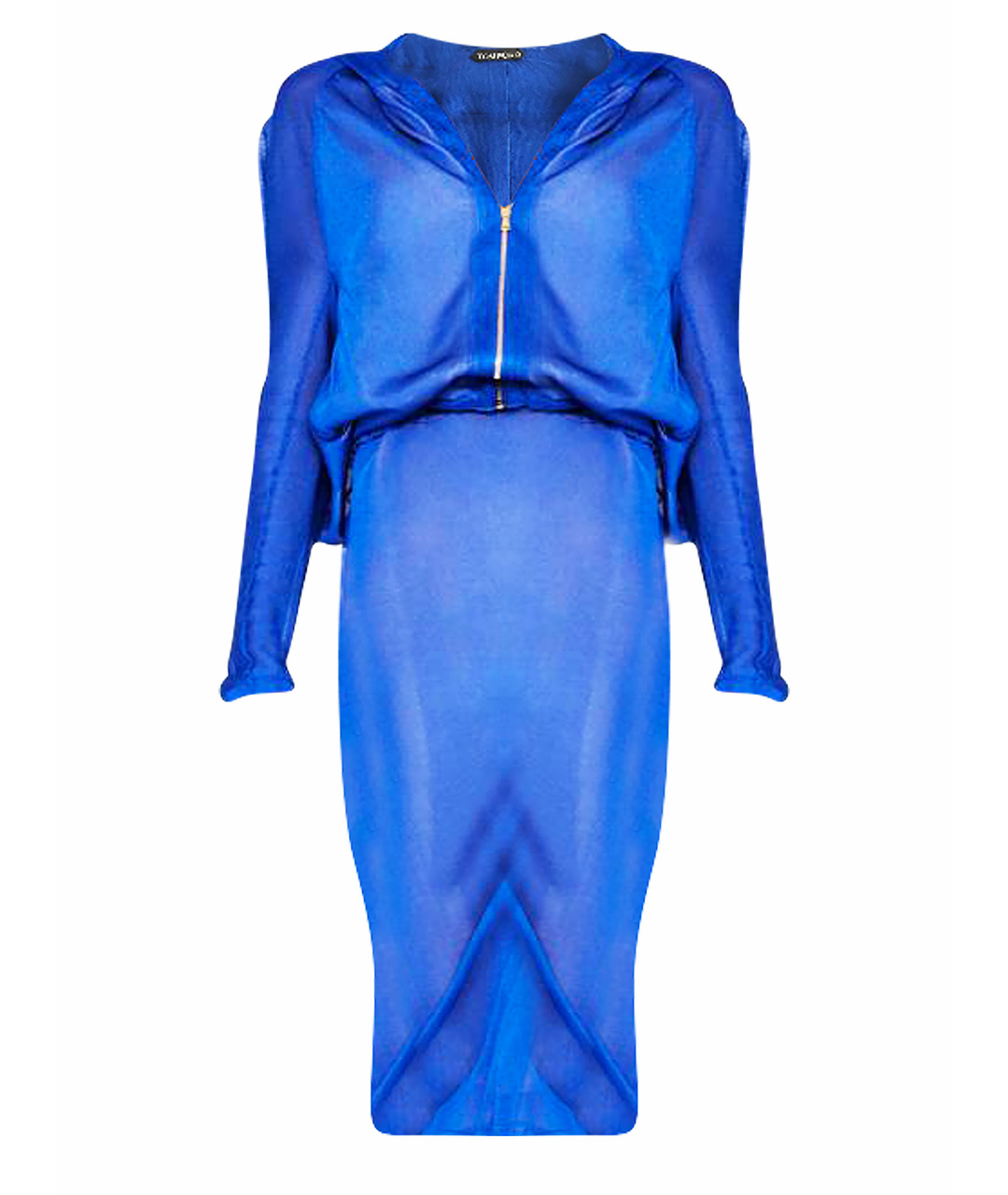 TOM FORD Синее вискозное повседневное платье, фото 1