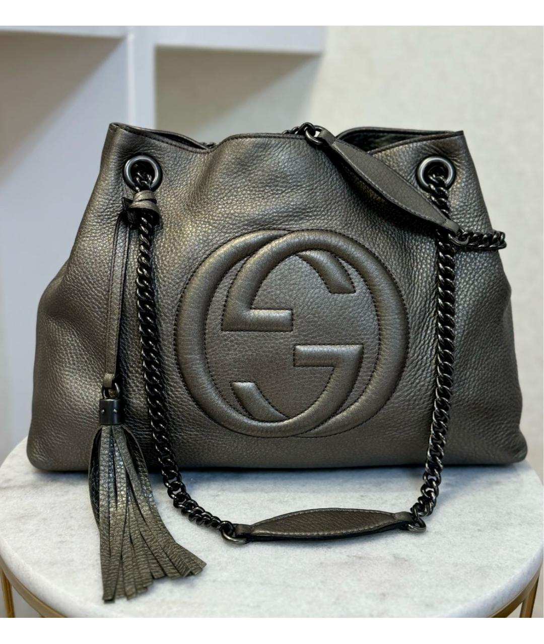 GUCCI Кожаная сумка тоут, фото 2