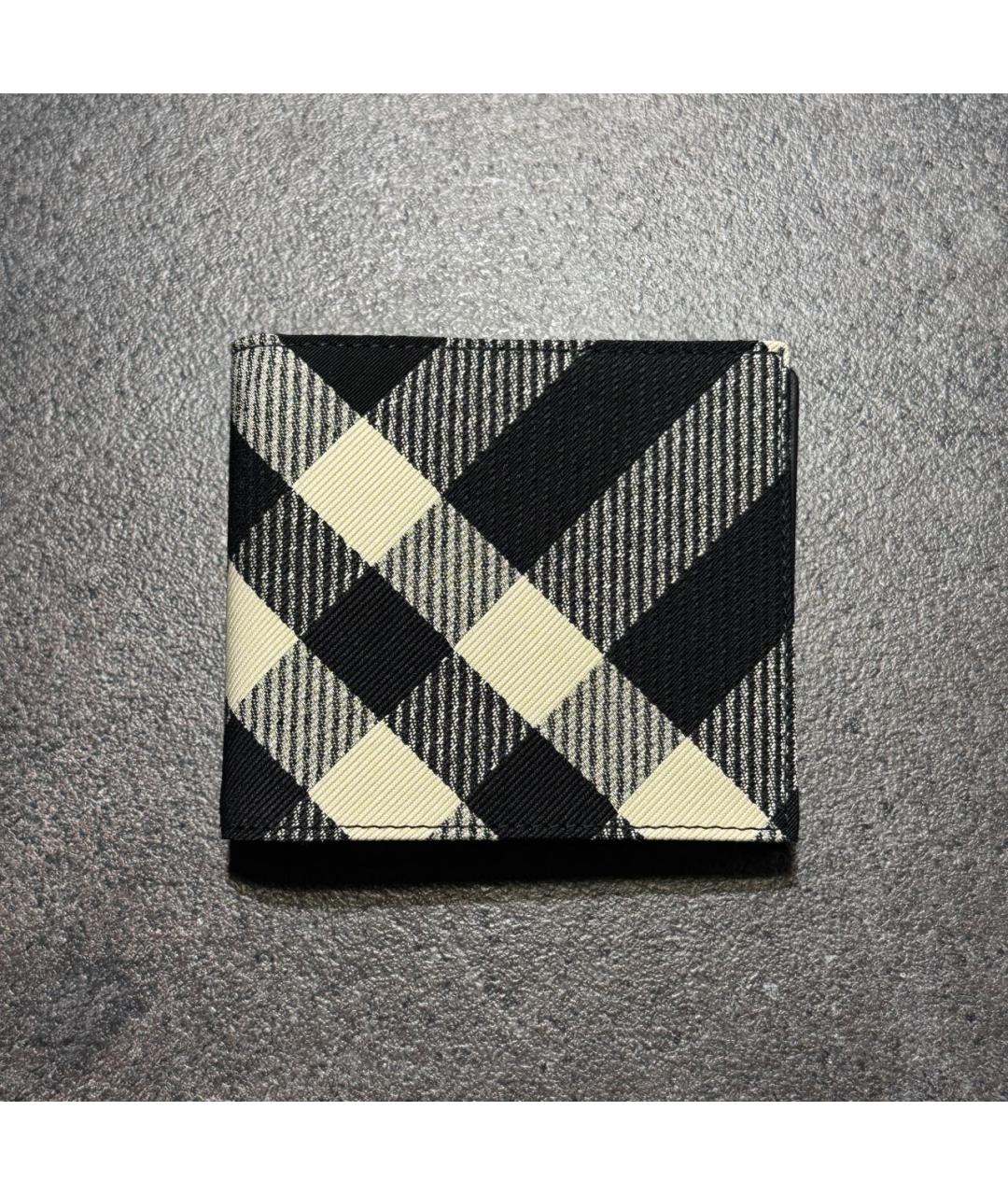 BURBERRY Черный кожаный кошелек, фото 9