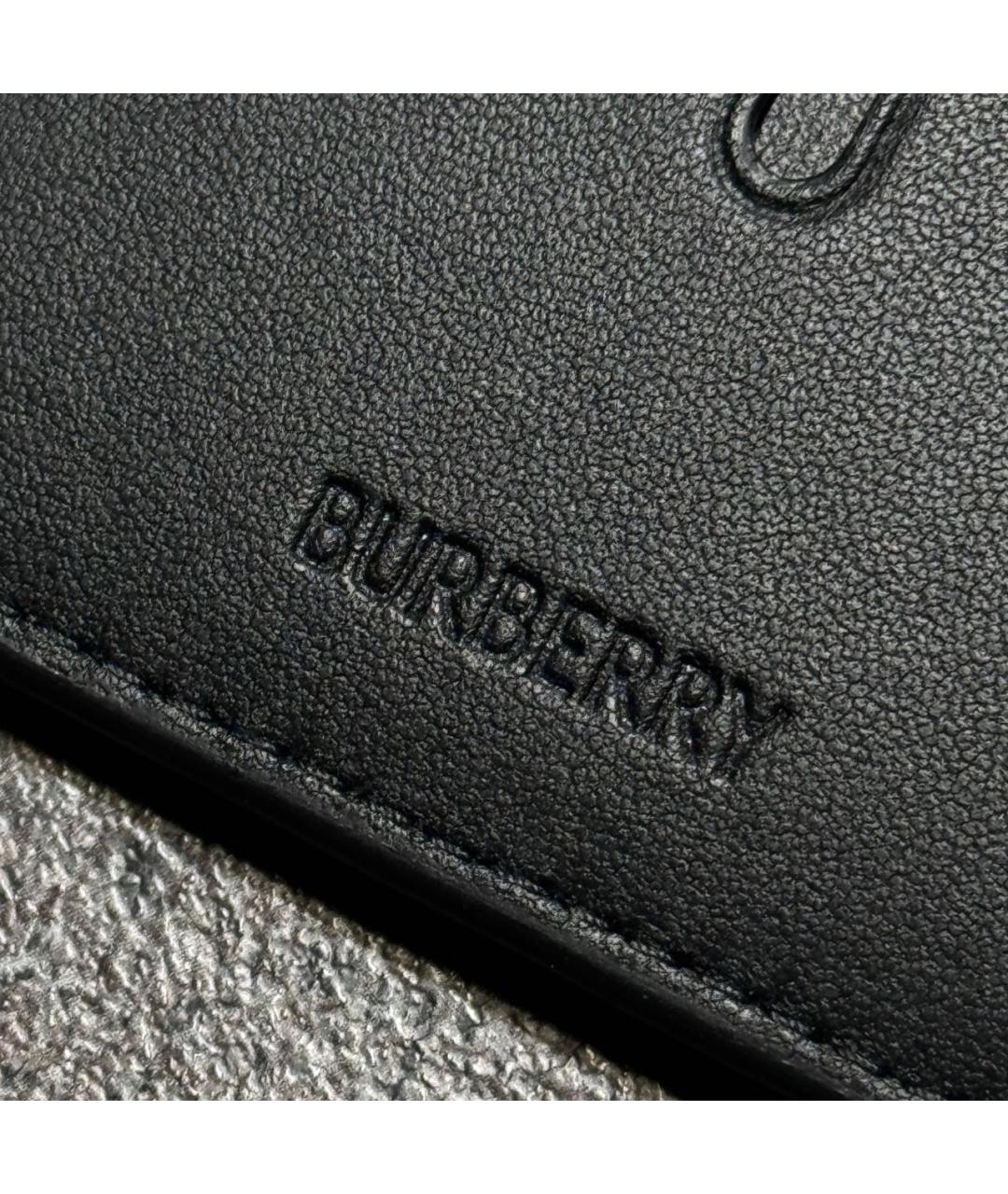 BURBERRY Черный кожаный кошелек, фото 6
