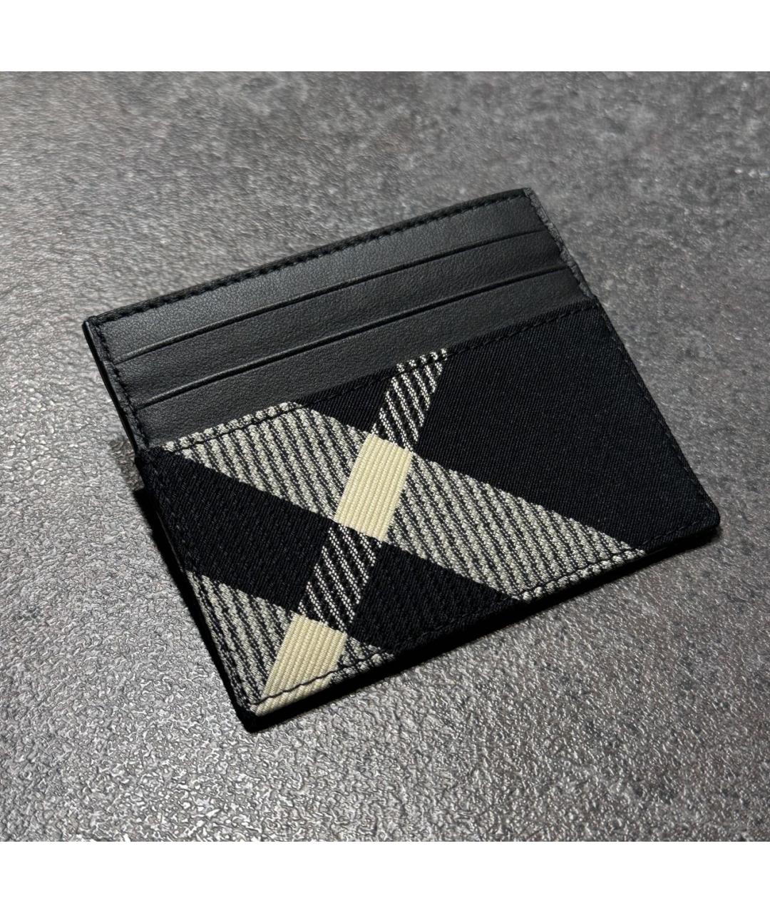 BURBERRY Черный кожаный кардхолдер, фото 2