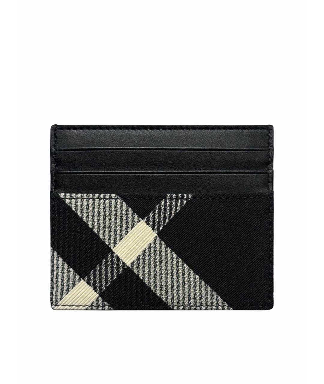 BURBERRY Черный кожаный кардхолдер, фото 1