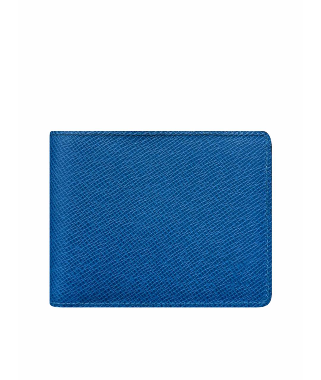 LOUIS VUITTON Синий кожаный кошелек, фото 1