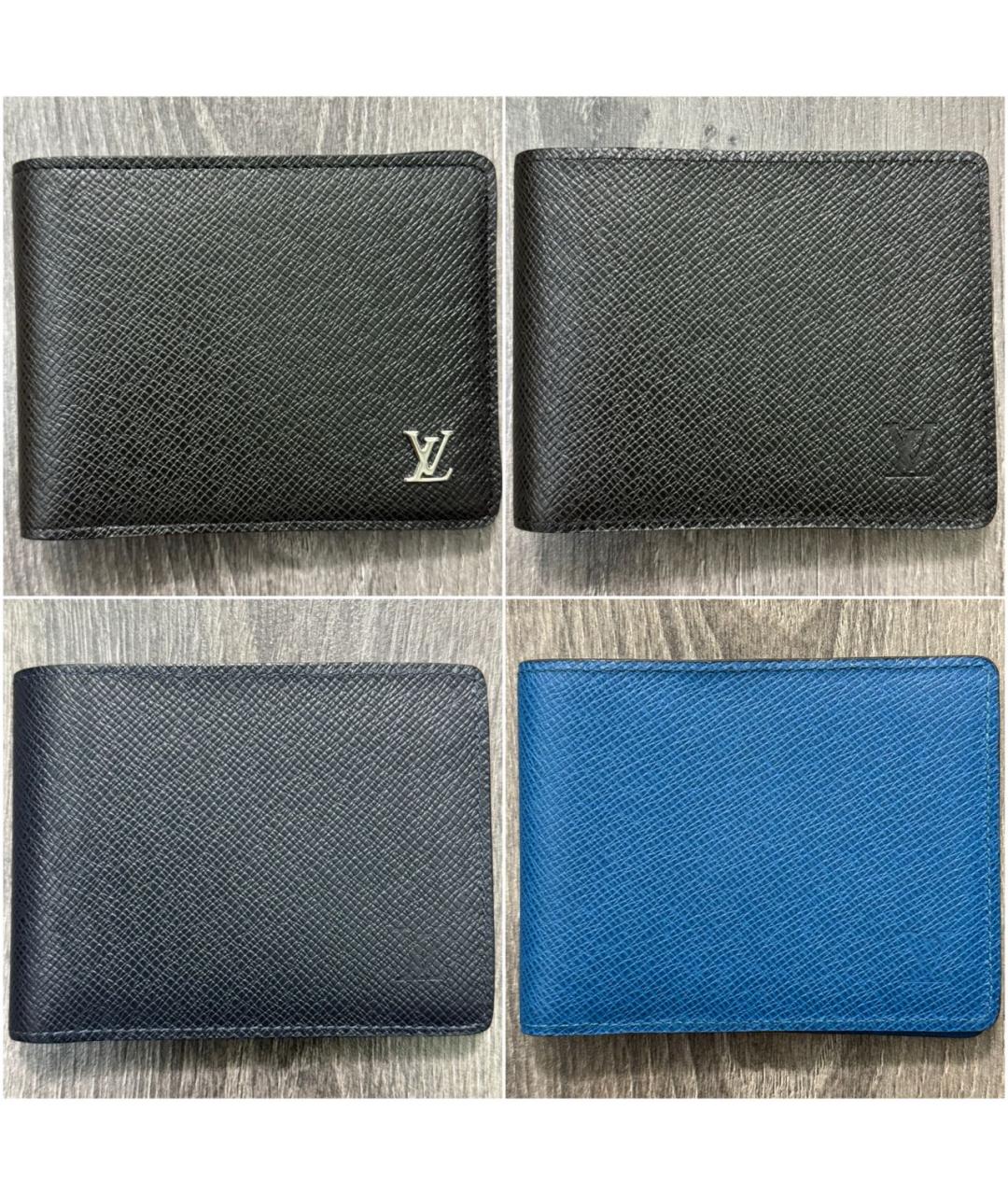 LOUIS VUITTON Синий кожаный кошелек, фото 6