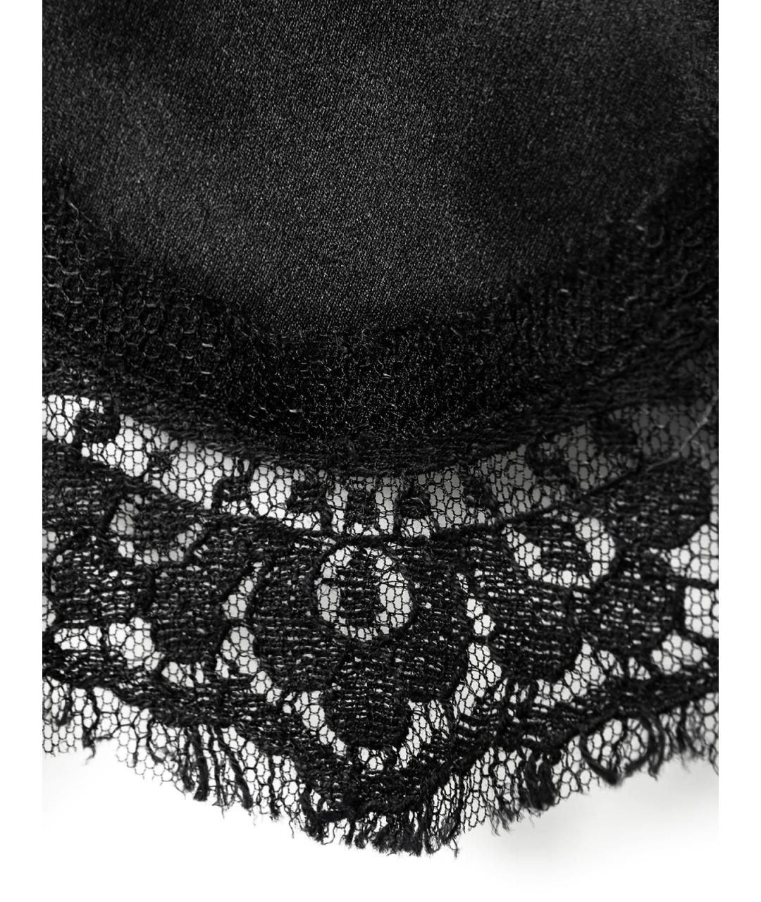 DOLCE&GABBANA Черная кружевная футболка, фото 3