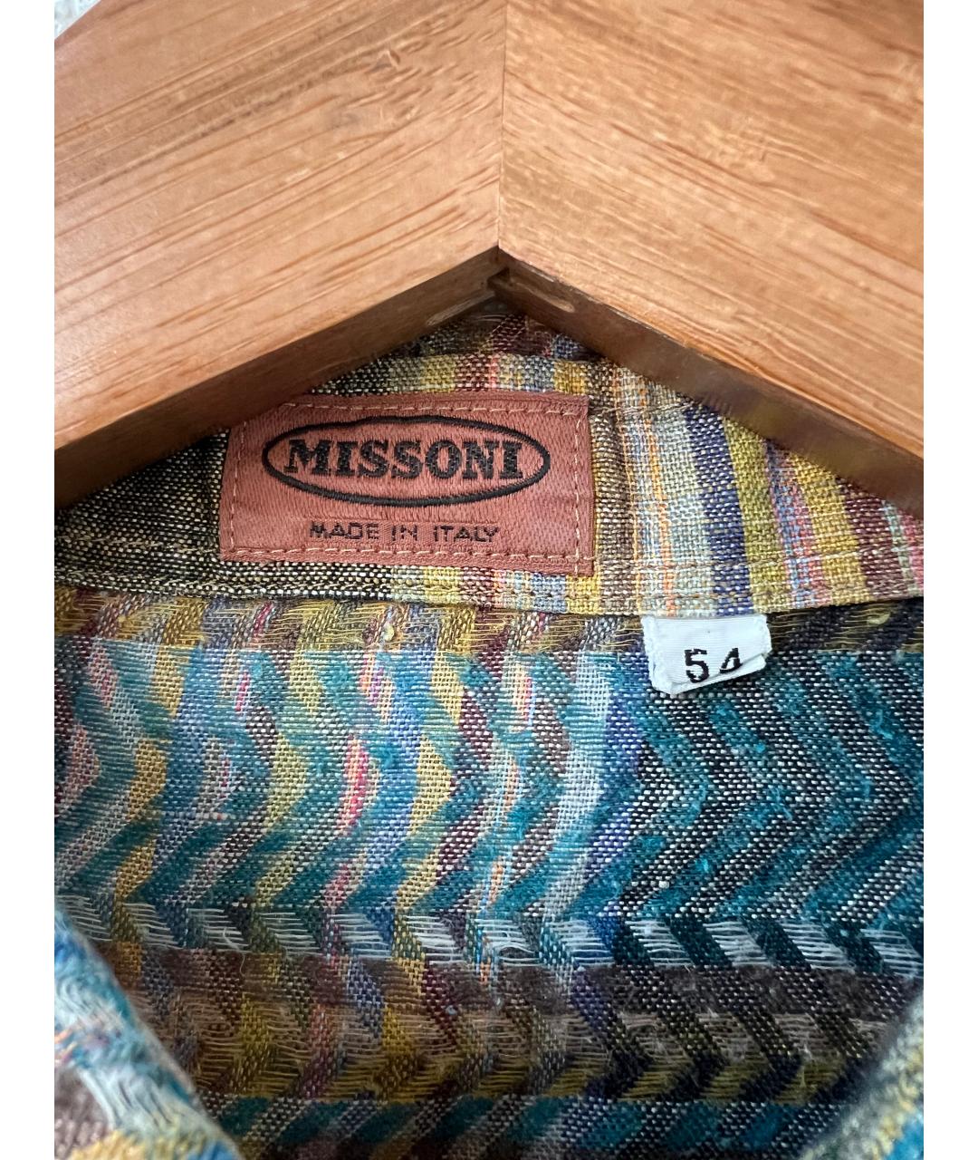 MISSONI Мульти льняная кэжуал рубашка, фото 3