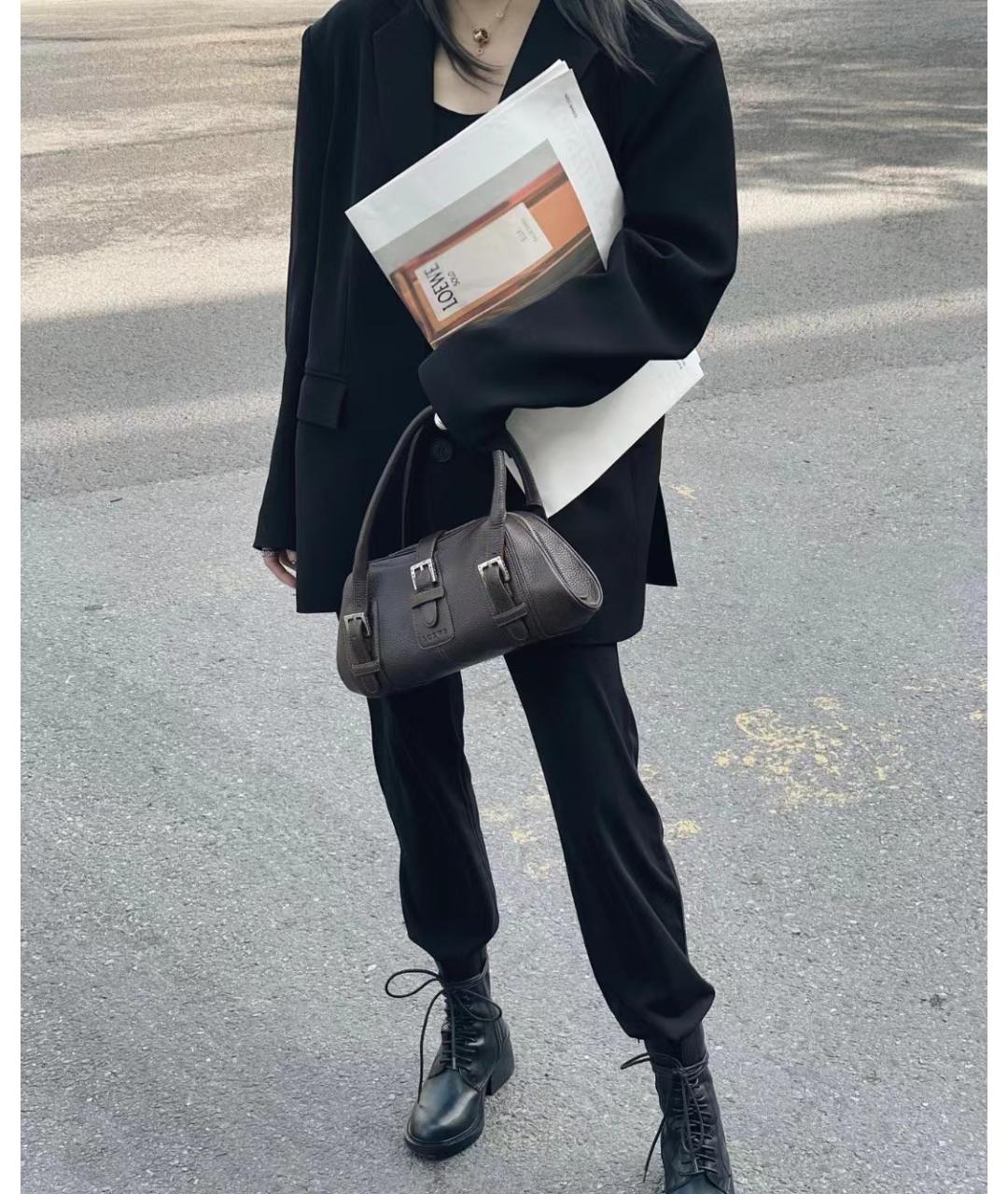 LOEWE Коричневая кожаная сумка тоут, фото 3
