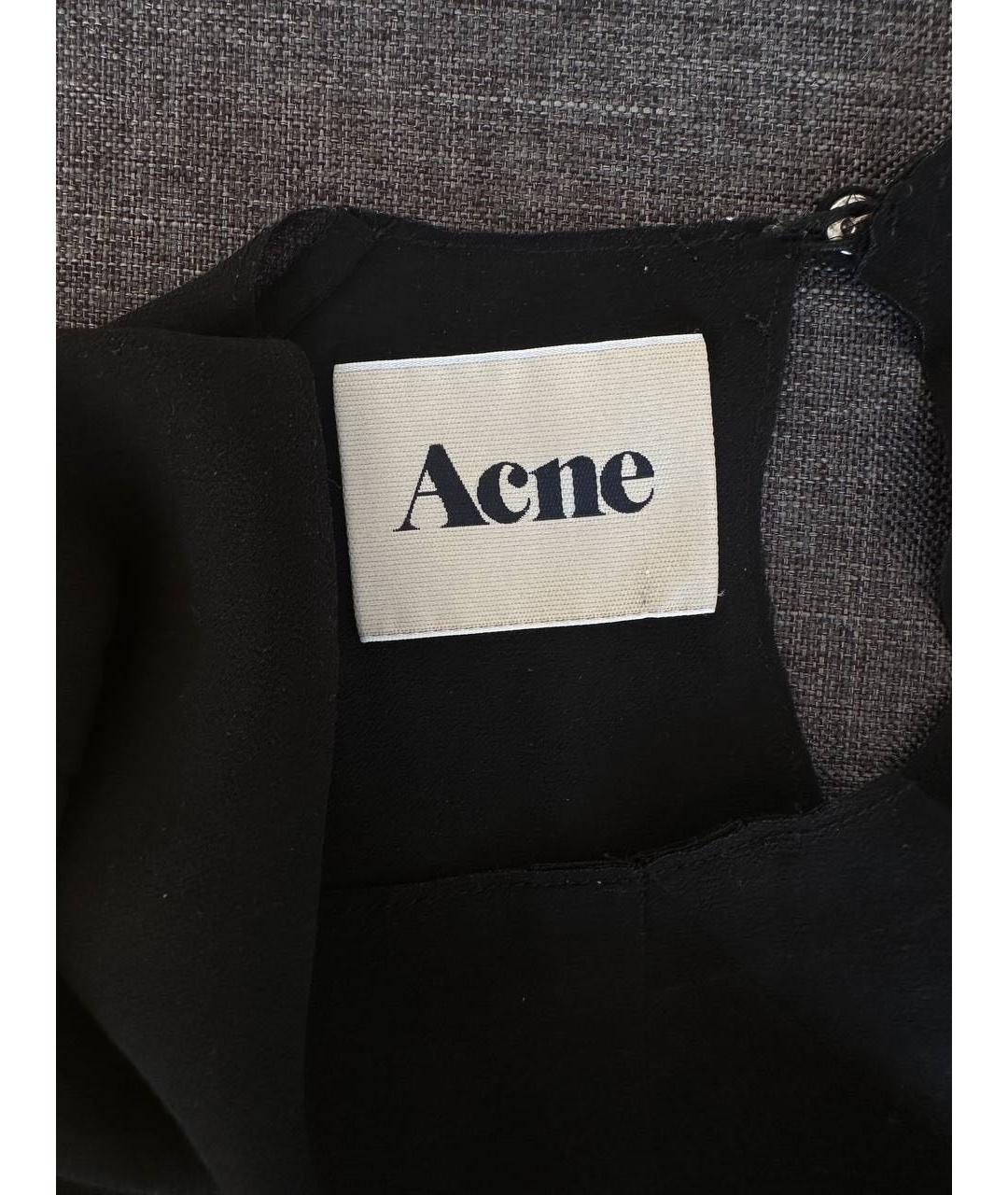 ACNE STUDIOS Черное вискозное повседневное платье, фото 4