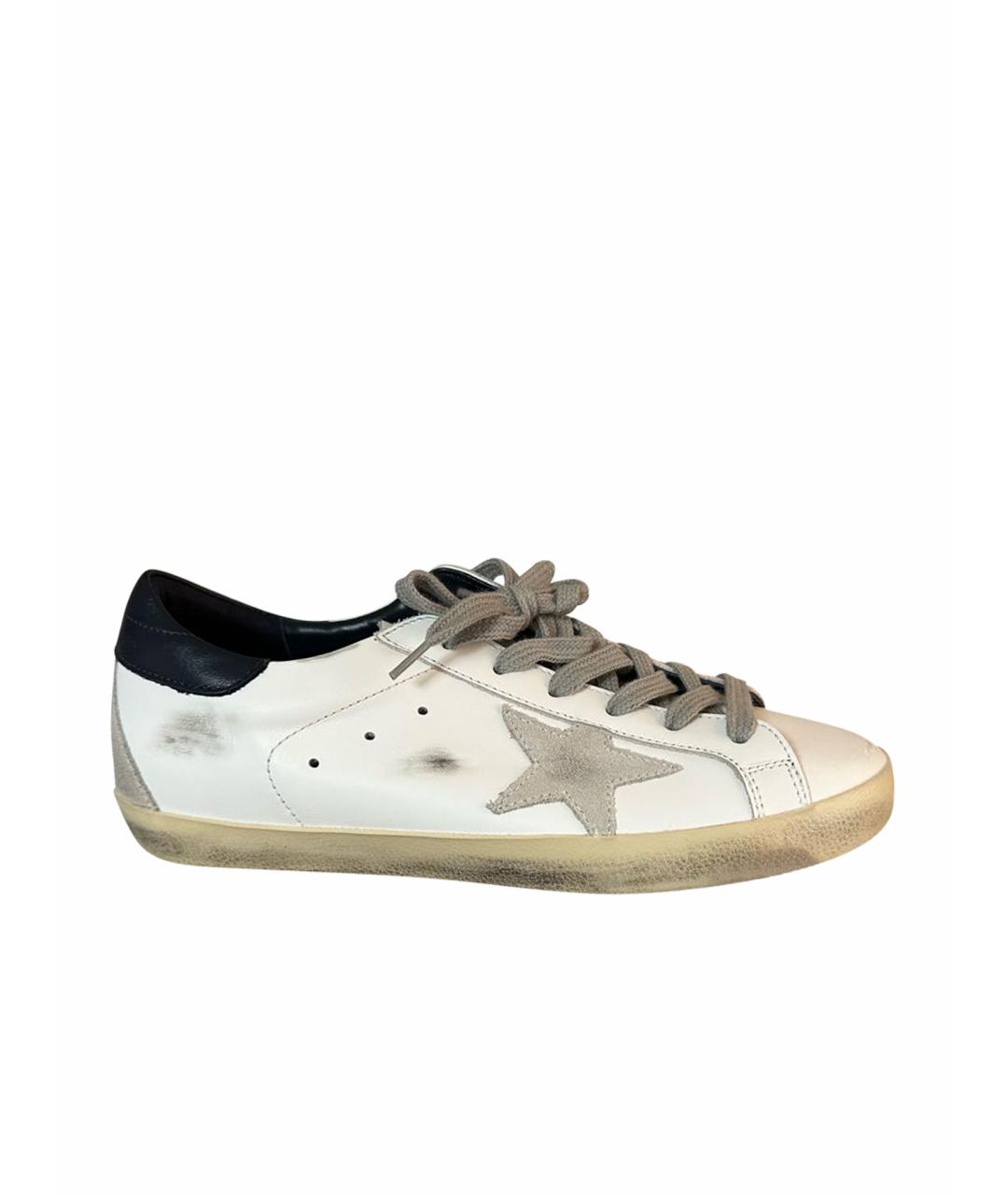 GOLDEN GOOSE DELUXE BRAND Белые кожаные кеды, фото 1