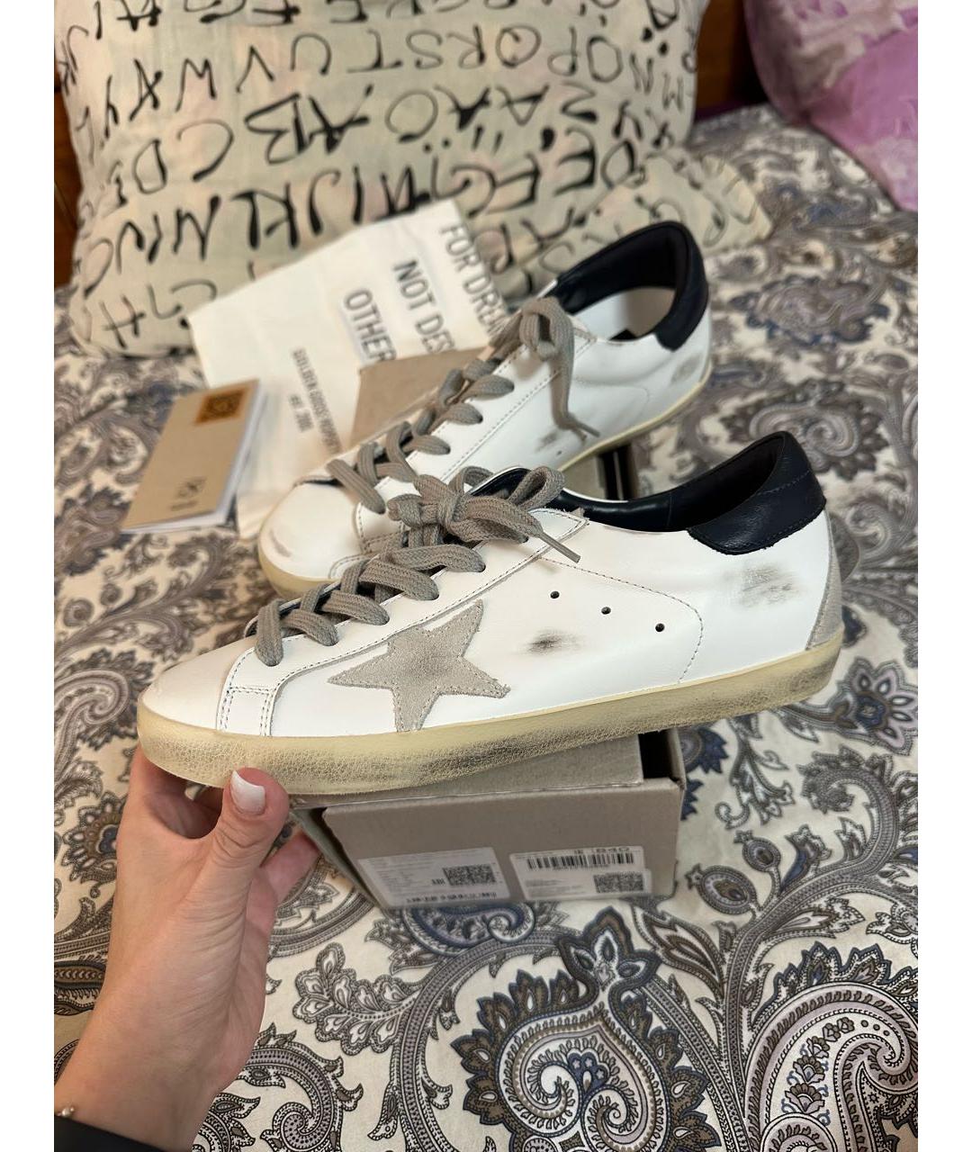 GOLDEN GOOSE DELUXE BRAND Белые кожаные кеды, фото 6