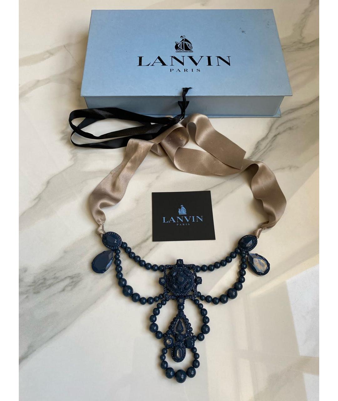 LANVIN Темно-синее пластиковое колье, фото 2