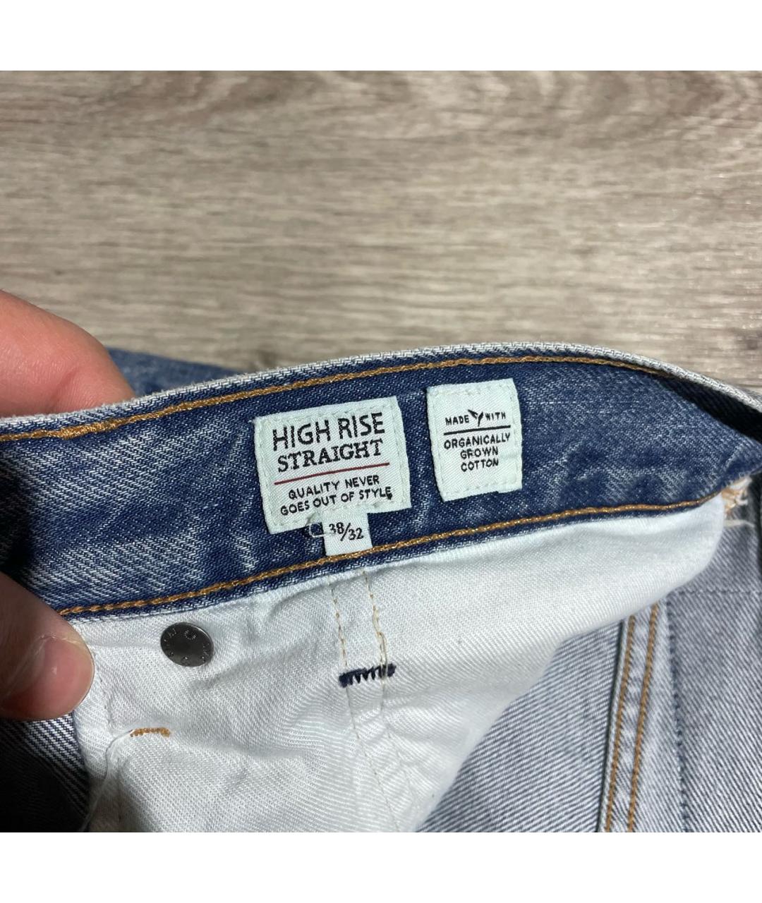 LEVI'S Голубые хлопковые прямые джинсы, фото 5