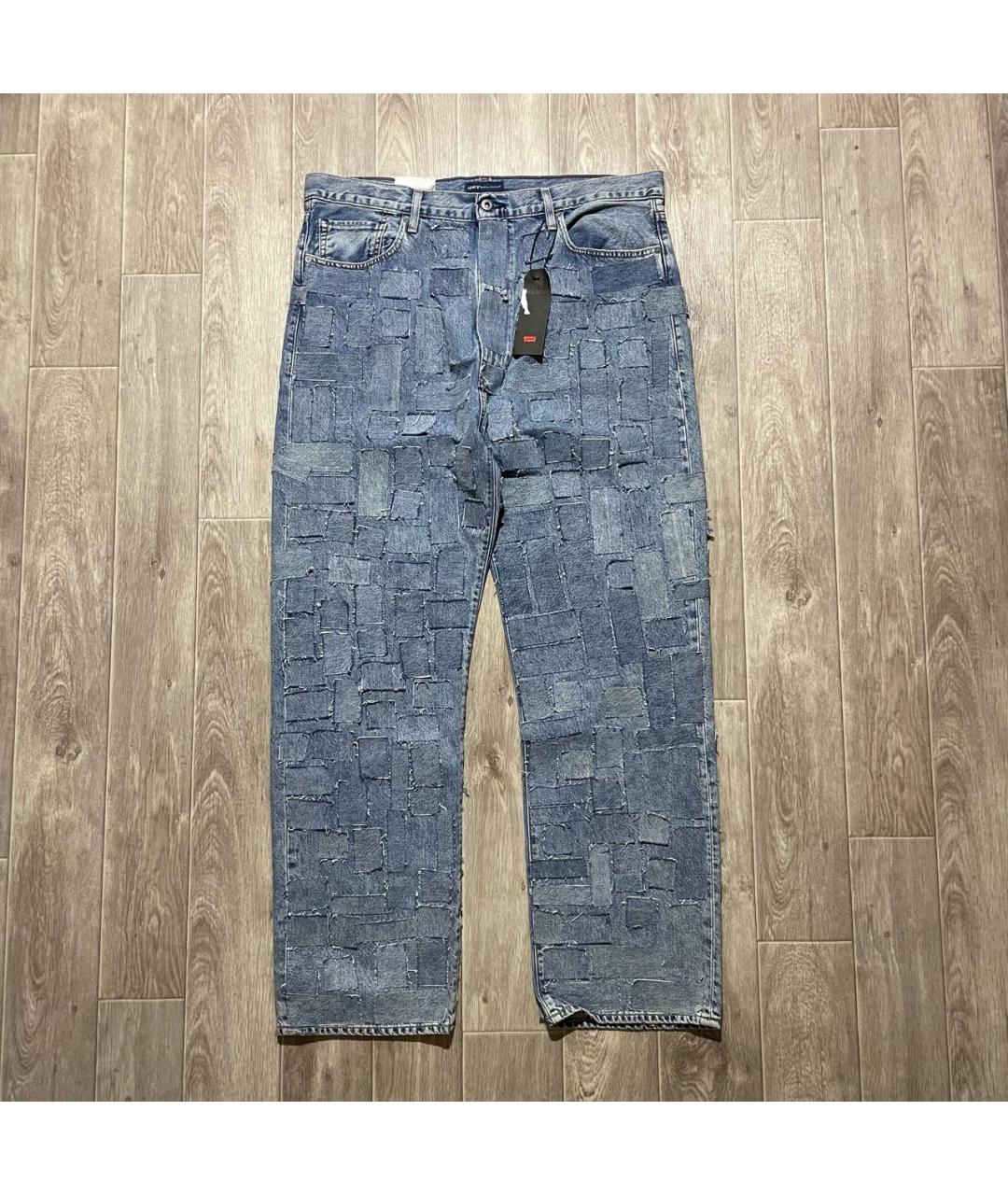 LEVI'S Голубые хлопковые прямые джинсы, фото 9