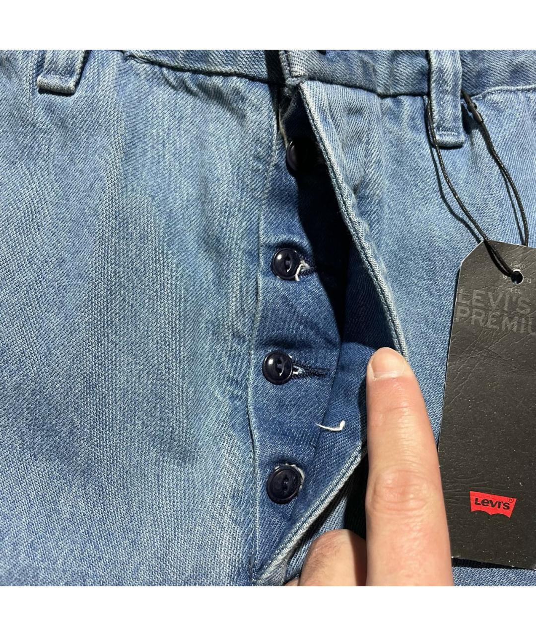 LEVI'S Голубые хлопковые джинсы клеш, фото 4