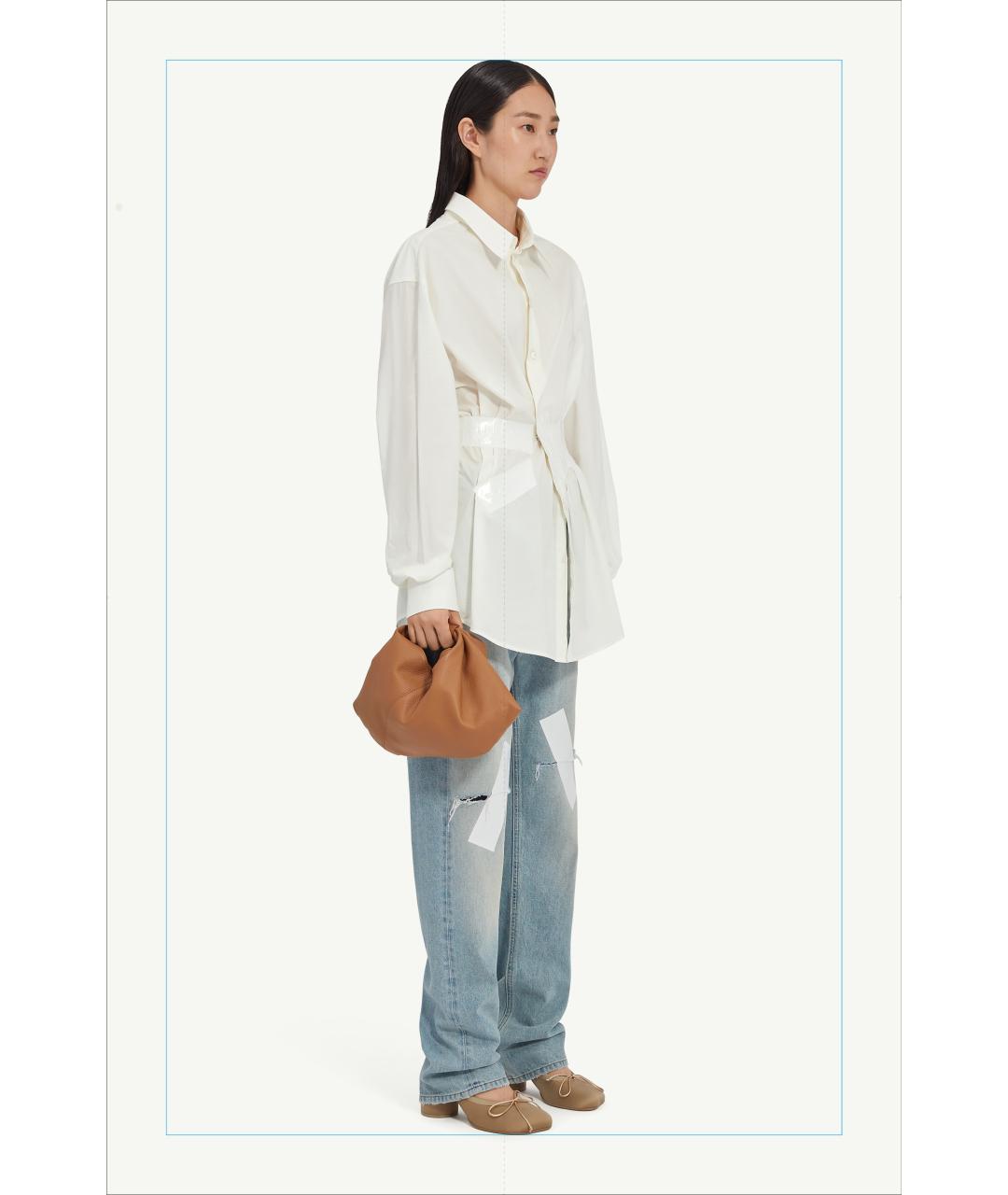 MM6 MAISON MARGIELA Белая хлопковая рубашка, фото 6