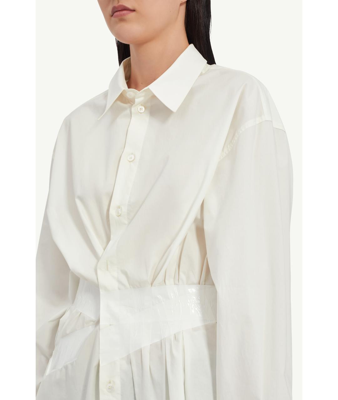 MM6 MAISON MARGIELA Белая хлопковая рубашка, фото 8