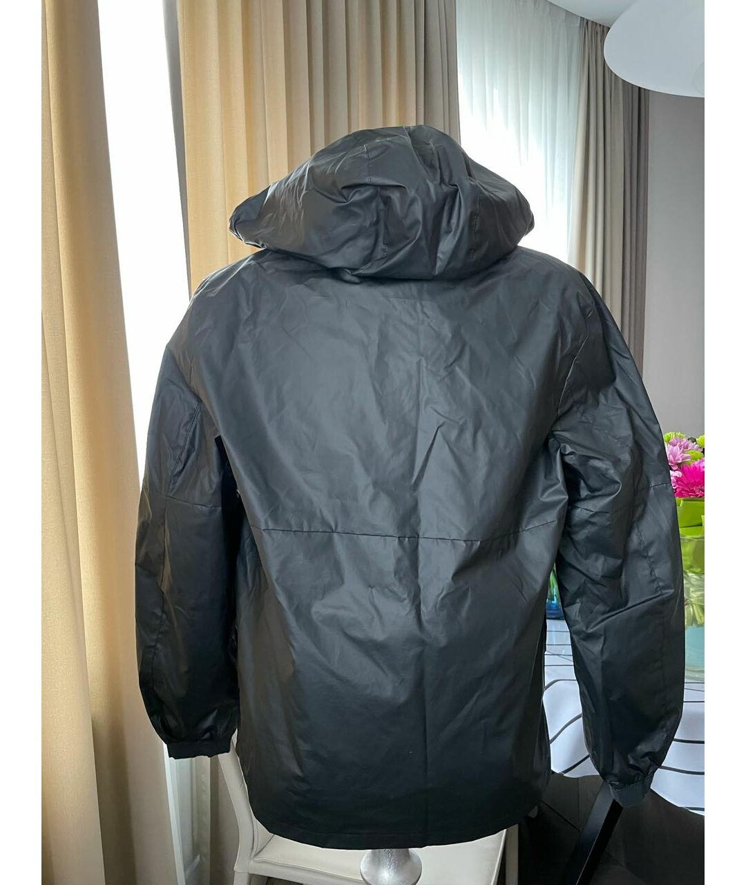 LOVE MOSCHINO Черная полиамидовая куртка, фото 2