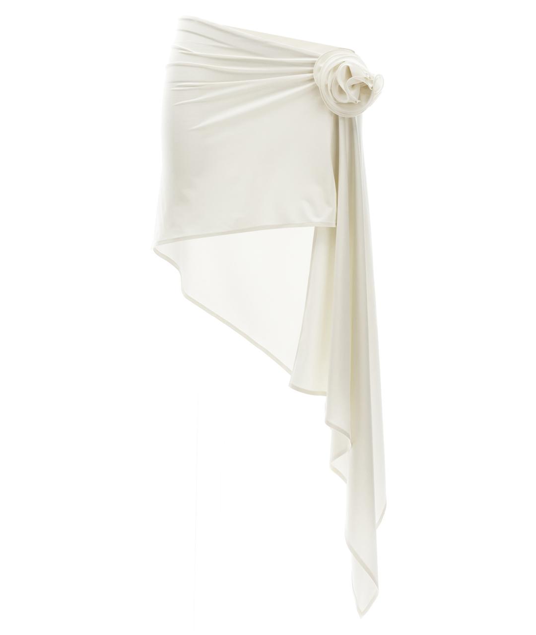 MAGDA BUTRYM Белая полиамидовая юбка мини, фото 1