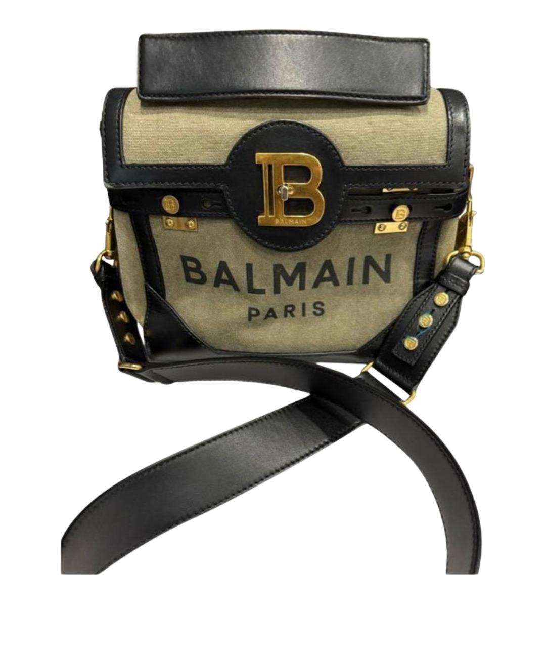 BALMAIN Серая кожаная сумка через плечо, фото 1