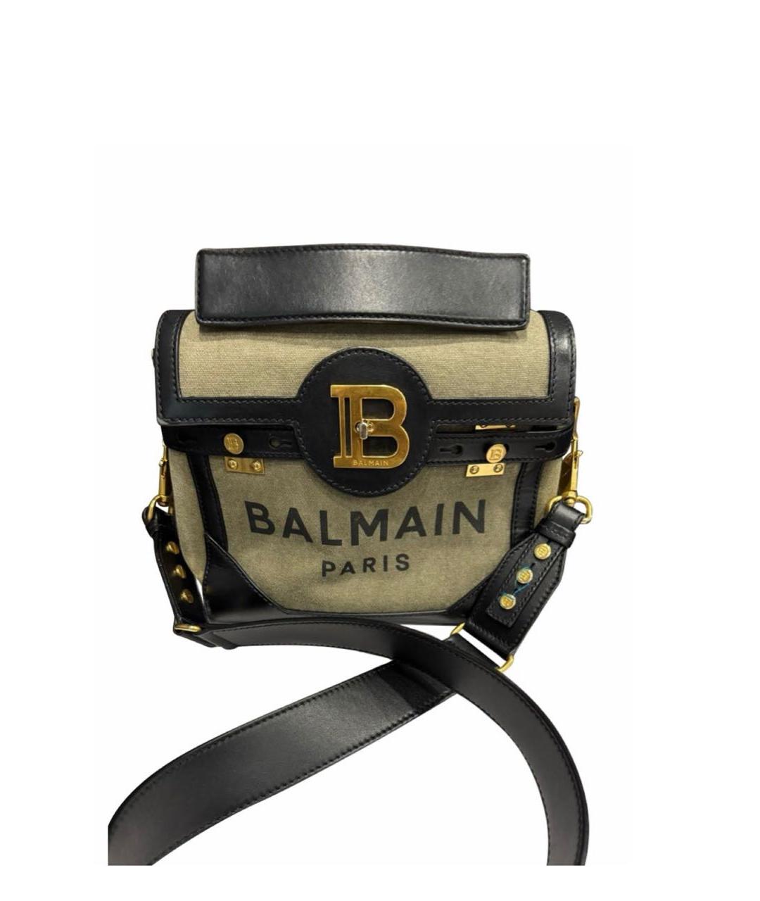 BALMAIN Серая кожаная сумка через плечо, фото 8