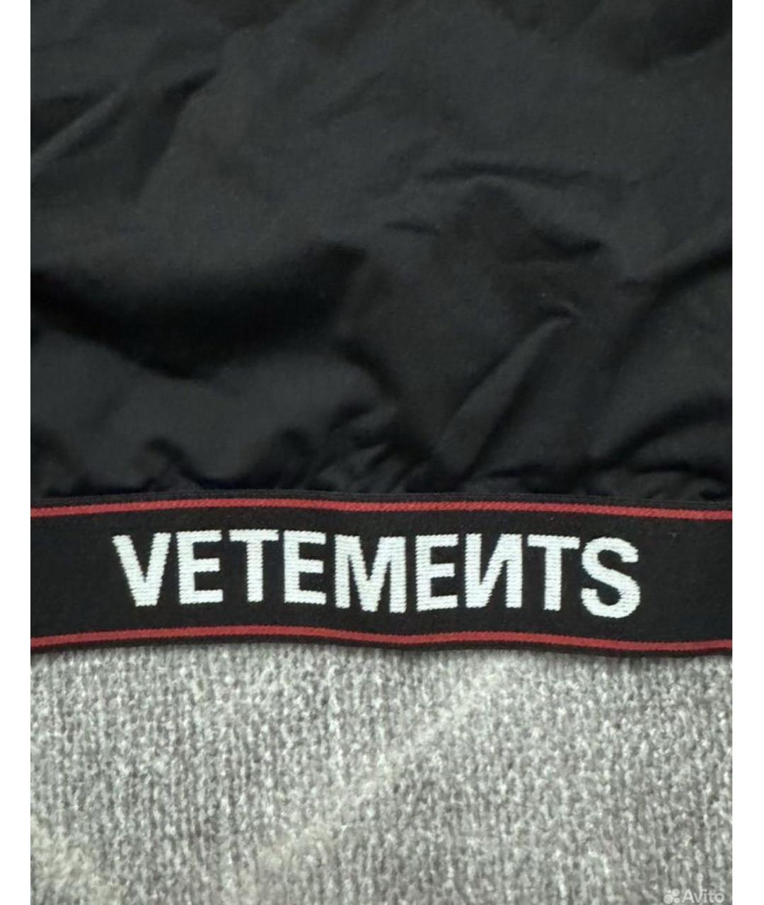 VETEMENTS Черная полиамидовая майка, фото 6