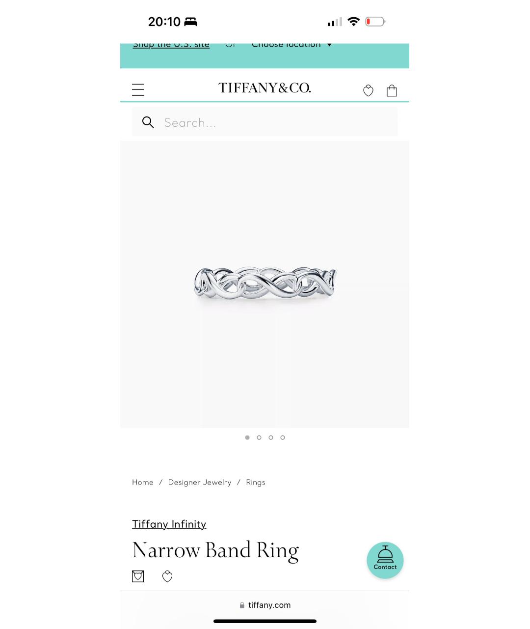 TIFFANY&CO Серебряное серебряное кольцо, фото 8