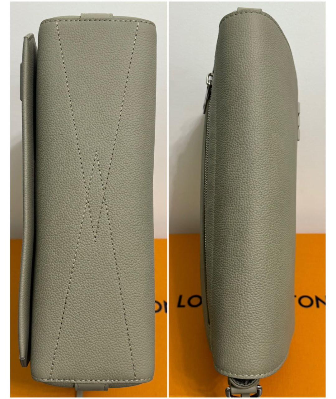 LOUIS VUITTON Бежевая кожаная сумка на плечо, фото 3