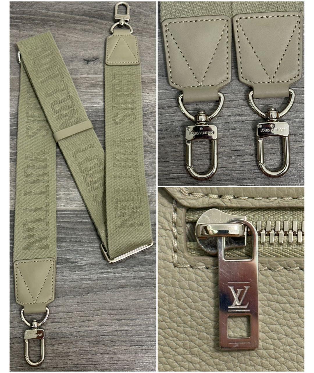 LOUIS VUITTON Бежевая кожаная сумка на плечо, фото 6