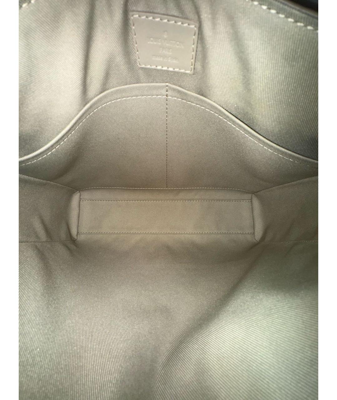 LOUIS VUITTON Бежевая кожаная сумка на плечо, фото 8