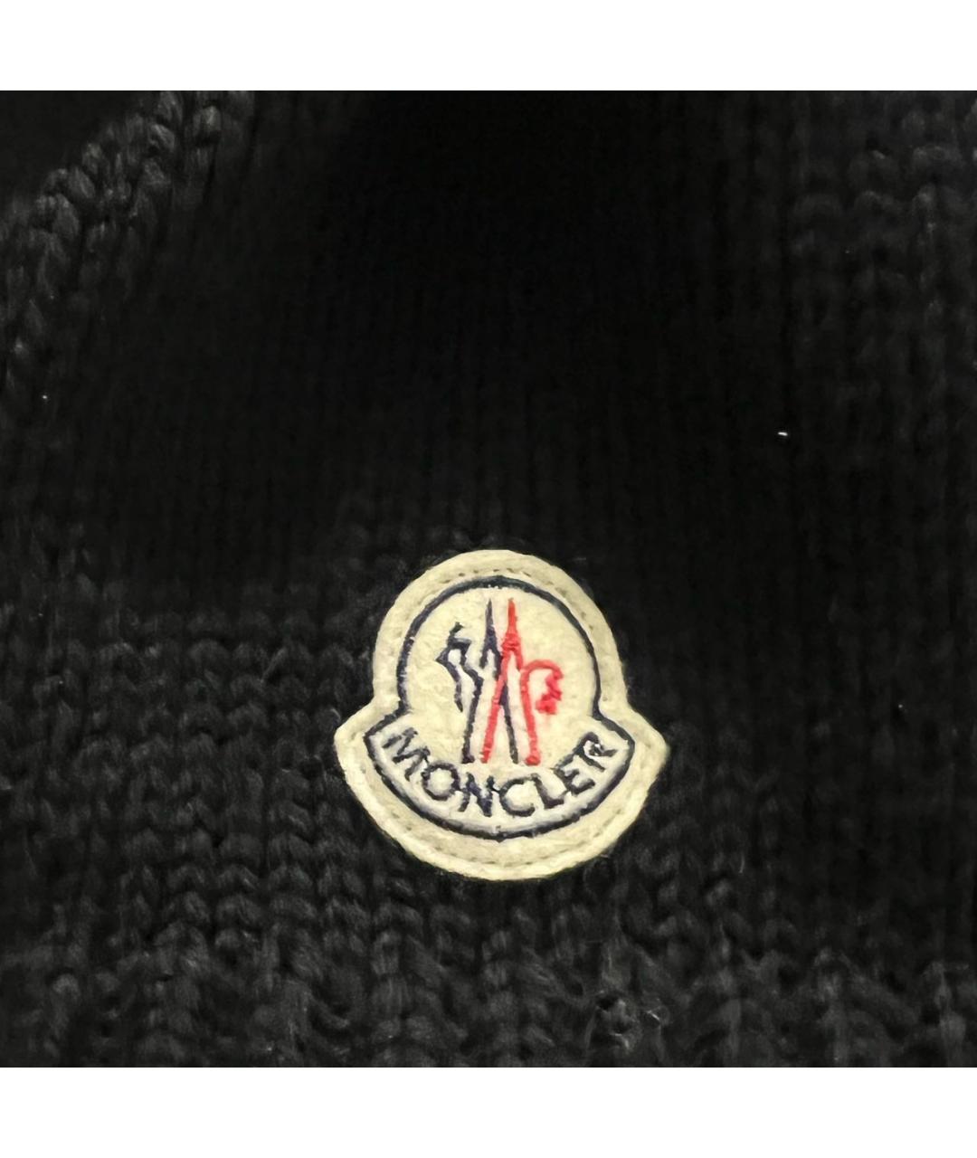 MONCLER Черная льняная шапка, фото 3