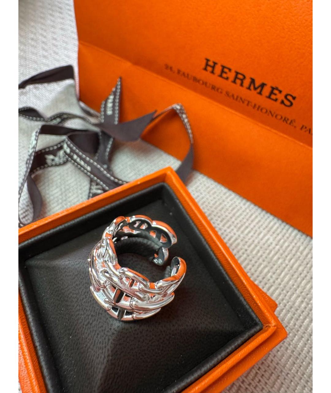 HERMES Серебряное серебряное кольцо, фото 2