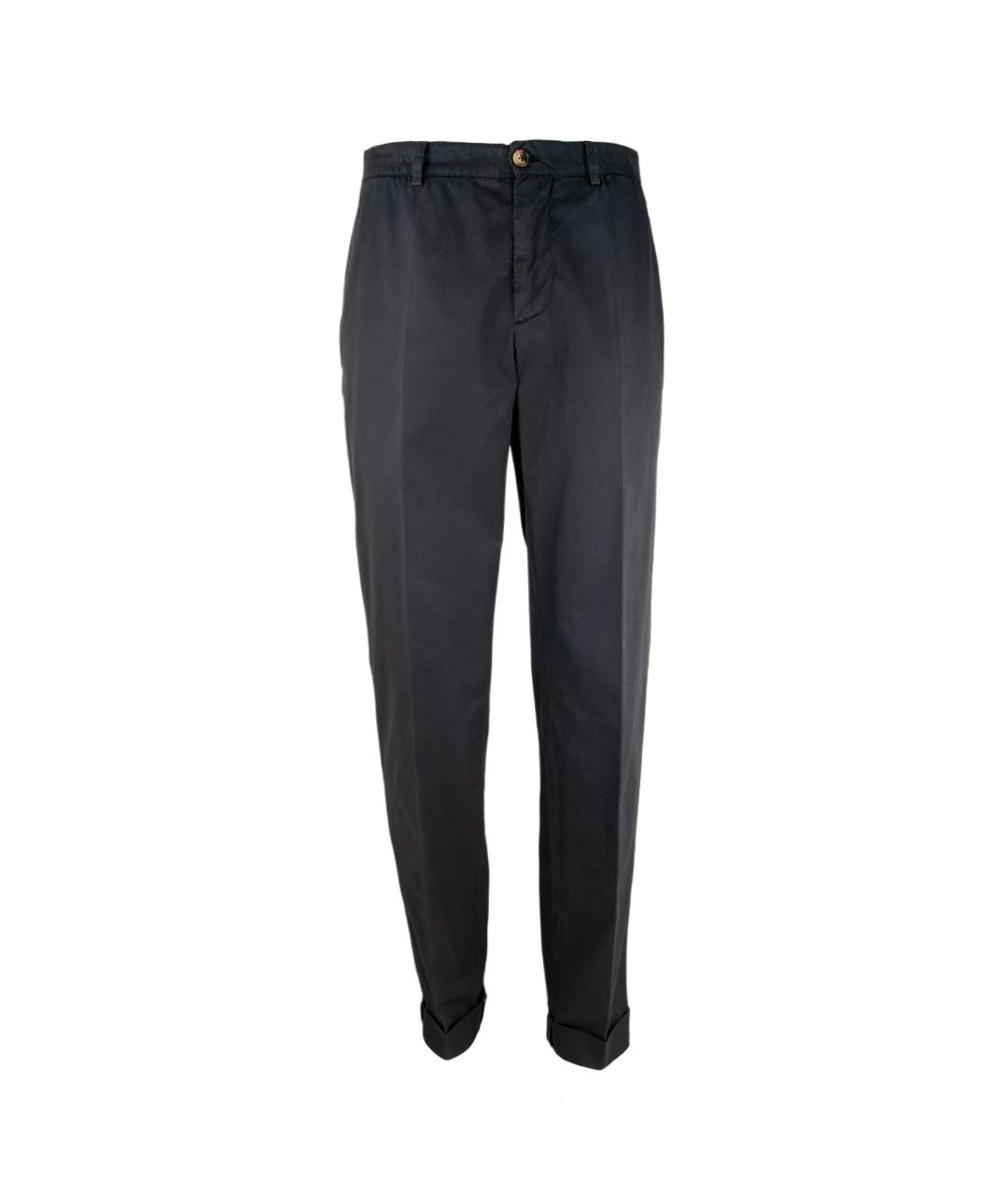 BRUNELLO CUCINELLI Фиолетовые хлопковые брюки чинос, фото 1
