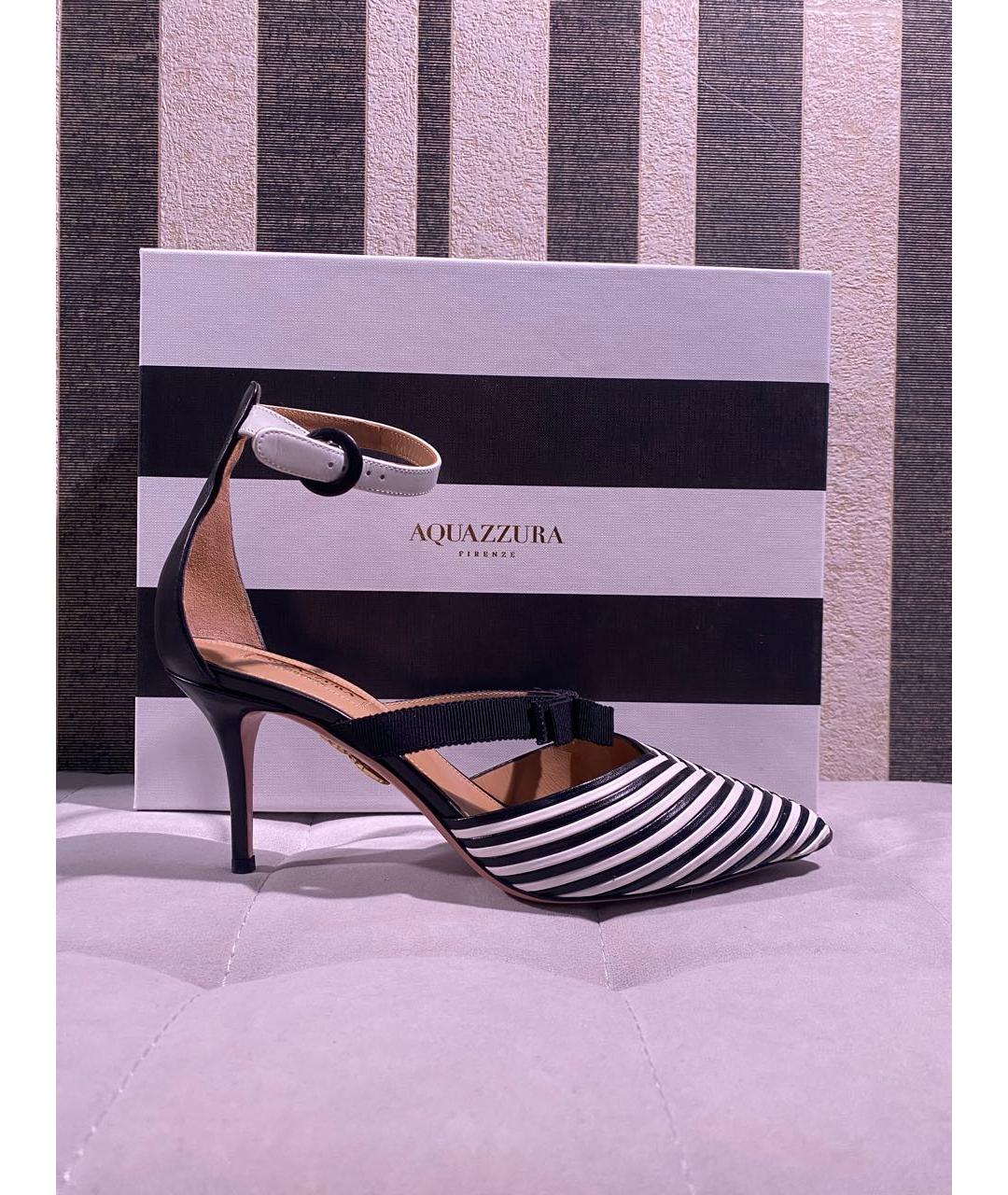 AQUAZZURA Черные кожаные туфли, фото 8