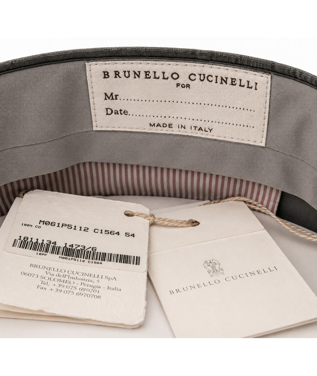 BRUNELLO CUCINELLI Серые хлопковые брюки чинос, фото 5