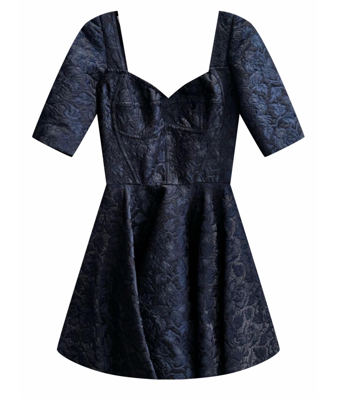 DOLCE&GABBANA Темно-синее коктейльное платье, фото 1
