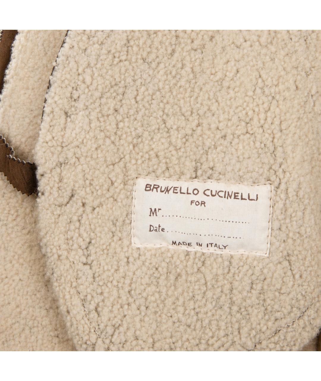 BRUNELLO CUCINELLI Коричневая замшевая дубленка/шуба, фото 5